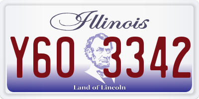 IL license plate Y603342
