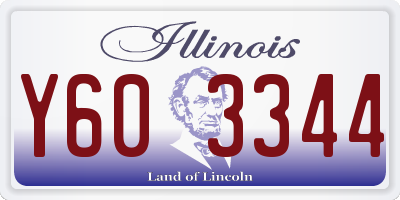 IL license plate Y603344