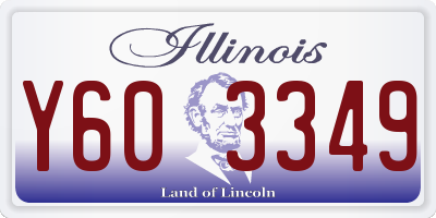 IL license plate Y603349