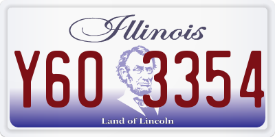 IL license plate Y603354