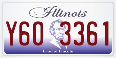 IL license plate Y603361