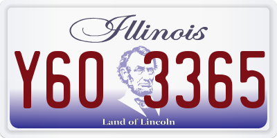 IL license plate Y603365