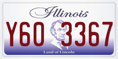 IL license plate Y603367