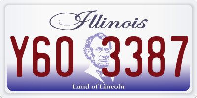 IL license plate Y603387
