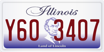 IL license plate Y603407