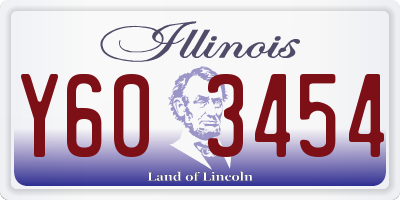 IL license plate Y603454