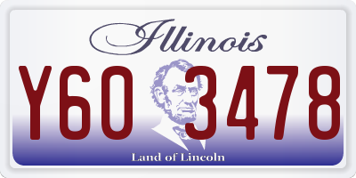 IL license plate Y603478