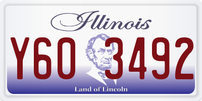 IL license plate Y603492