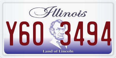 IL license plate Y603494
