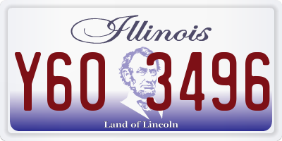 IL license plate Y603496