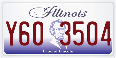 IL license plate Y603504