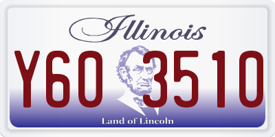 IL license plate Y603510