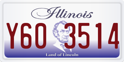 IL license plate Y603514