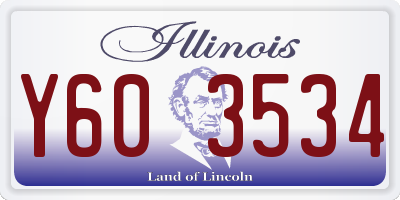 IL license plate Y603534