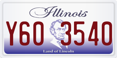 IL license plate Y603540