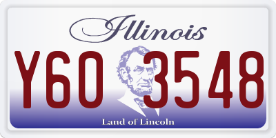 IL license plate Y603548