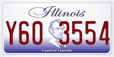 IL license plate Y603554