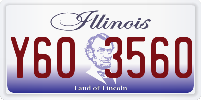 IL license plate Y603560