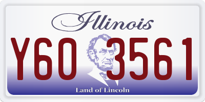 IL license plate Y603561