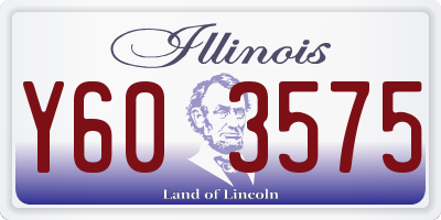 IL license plate Y603575