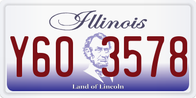 IL license plate Y603578