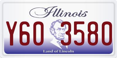IL license plate Y603580