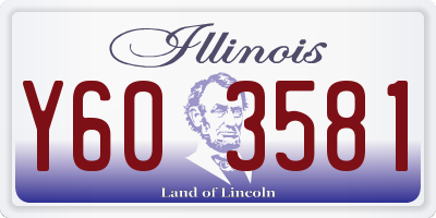 IL license plate Y603581