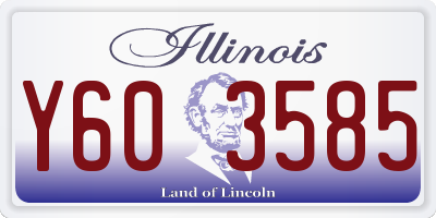 IL license plate Y603585