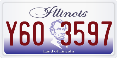 IL license plate Y603597
