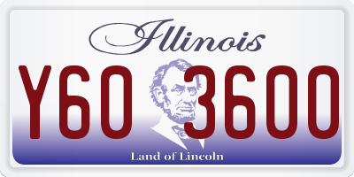 IL license plate Y603600