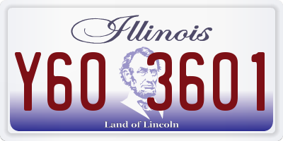 IL license plate Y603601