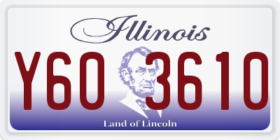 IL license plate Y603610