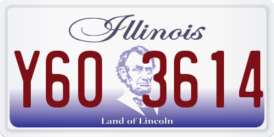 IL license plate Y603614