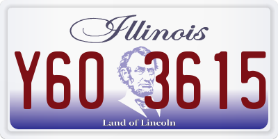 IL license plate Y603615
