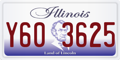 IL license plate Y603625