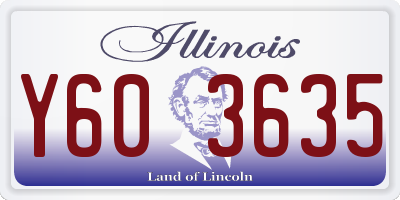 IL license plate Y603635