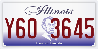 IL license plate Y603645