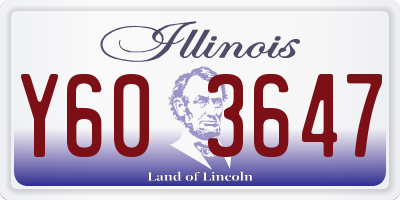 IL license plate Y603647