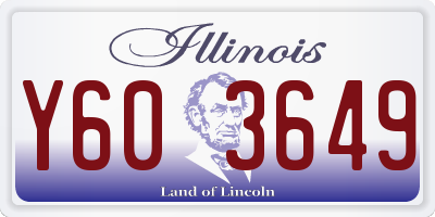 IL license plate Y603649