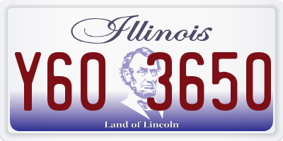 IL license plate Y603650