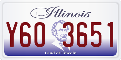 IL license plate Y603651