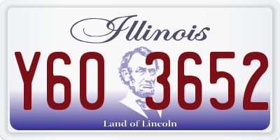 IL license plate Y603652