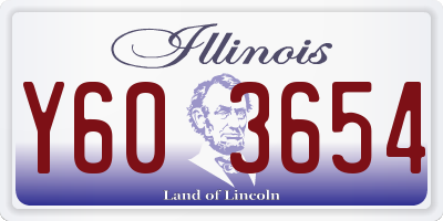 IL license plate Y603654