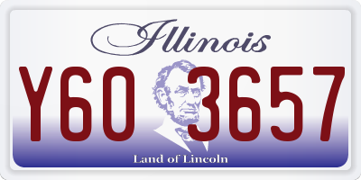 IL license plate Y603657