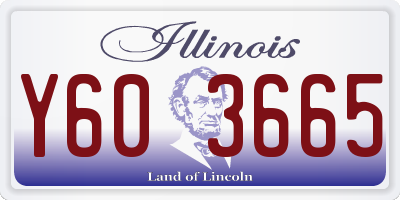 IL license plate Y603665