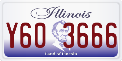 IL license plate Y603666