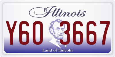 IL license plate Y603667