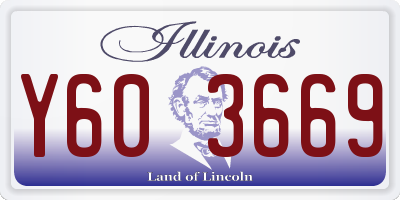 IL license plate Y603669