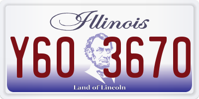 IL license plate Y603670