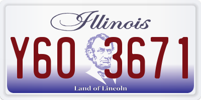 IL license plate Y603671